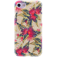 TPU чехол "SM" светящийся (Glow in the Dark) для Apple iPhone 7/8 (4.7") золотистый с цветами
