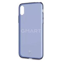 TPU чехол Baseus Simple Ultrathin для Apple iPhone X / iPhone XS с заглушкой синий