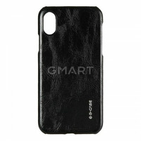 Кожаная накладка G-Case Boa для iPhone X Series PU Leather Case  черная