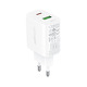 Сетевое зарядное устройство Acefast A25 1 USB/ 1 Type-C 3A 20W PD QC белое