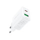 Сетевое зарядное устройство Acefast A25 1 USB/ 1 Type-C 3A 20W PD QC белое