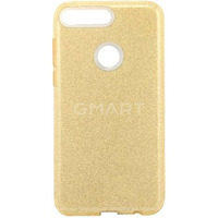 Чехол силиконовый Remax Glitter для Huawei Y7 Prime 2018 золотистый