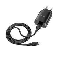Сетевое зарядное устройство Borofone BN1 1 USB 2.1A Micro чёрное