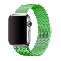 Ремешок металлический Milanese Loop (magnetic) для Apple Watch 38/40mm салатовый