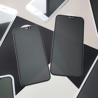 Защитное стекло Anti-Spy для iPhone 13 mini черное