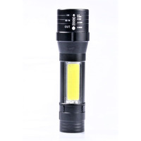 Cвітлодіодний ліхтарик COB (light flashlight) чорний